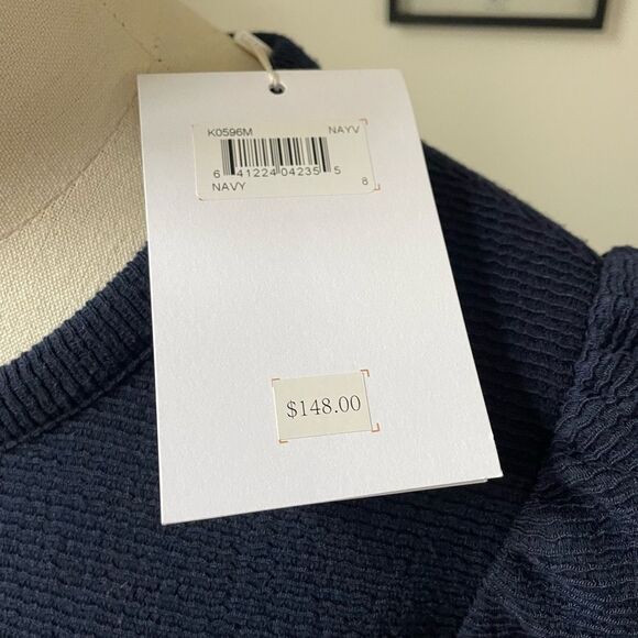 NWT Gal Meets Glam Kristen Dress Pouf Short Sleeve Fit and Flare Navy Blue  8 - Picture 6 of 10